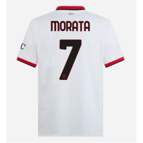 AC Milan Alvaro Morata #7 Venkovní Dres 2024-25 Krátký Rukáv